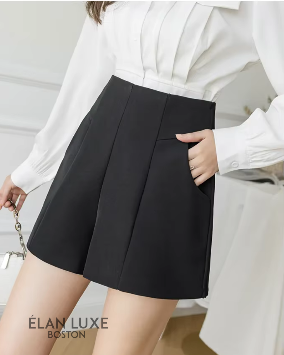 Esmé High-Waist Suit Shorts