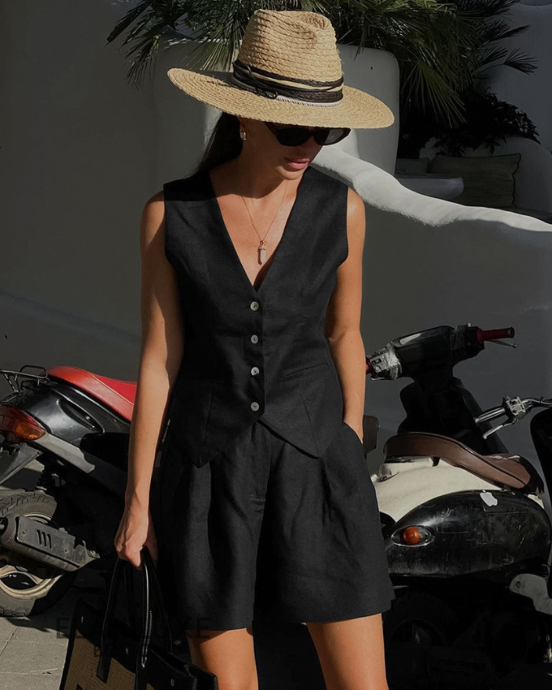 Riviera Linen Two-Piece Set