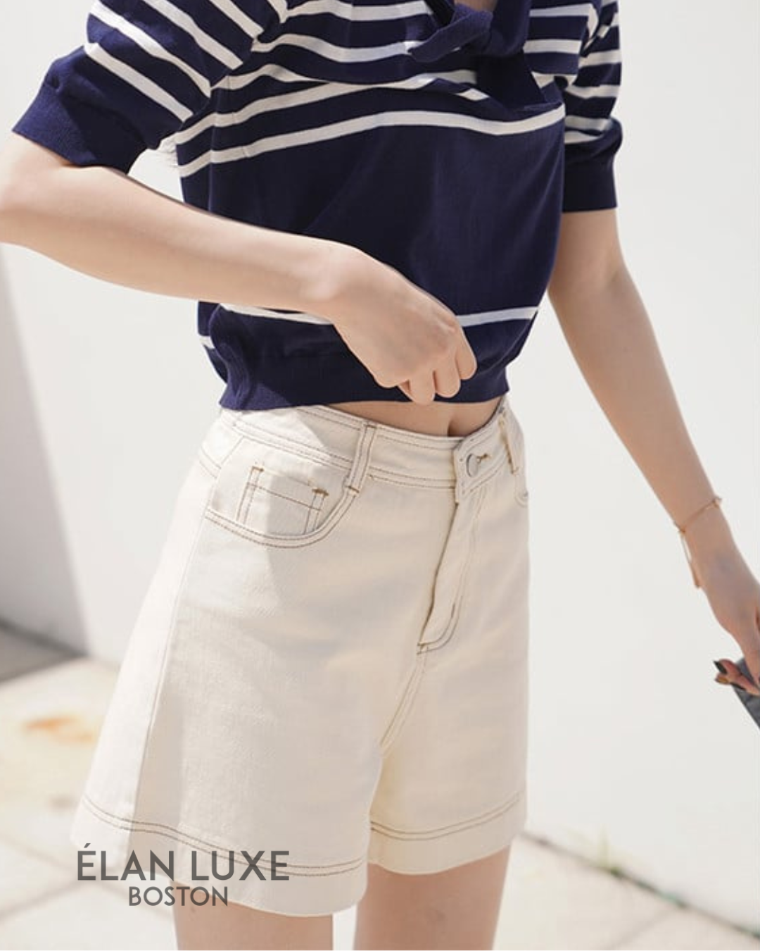 Highline Contrast Trim Cotton Shorts