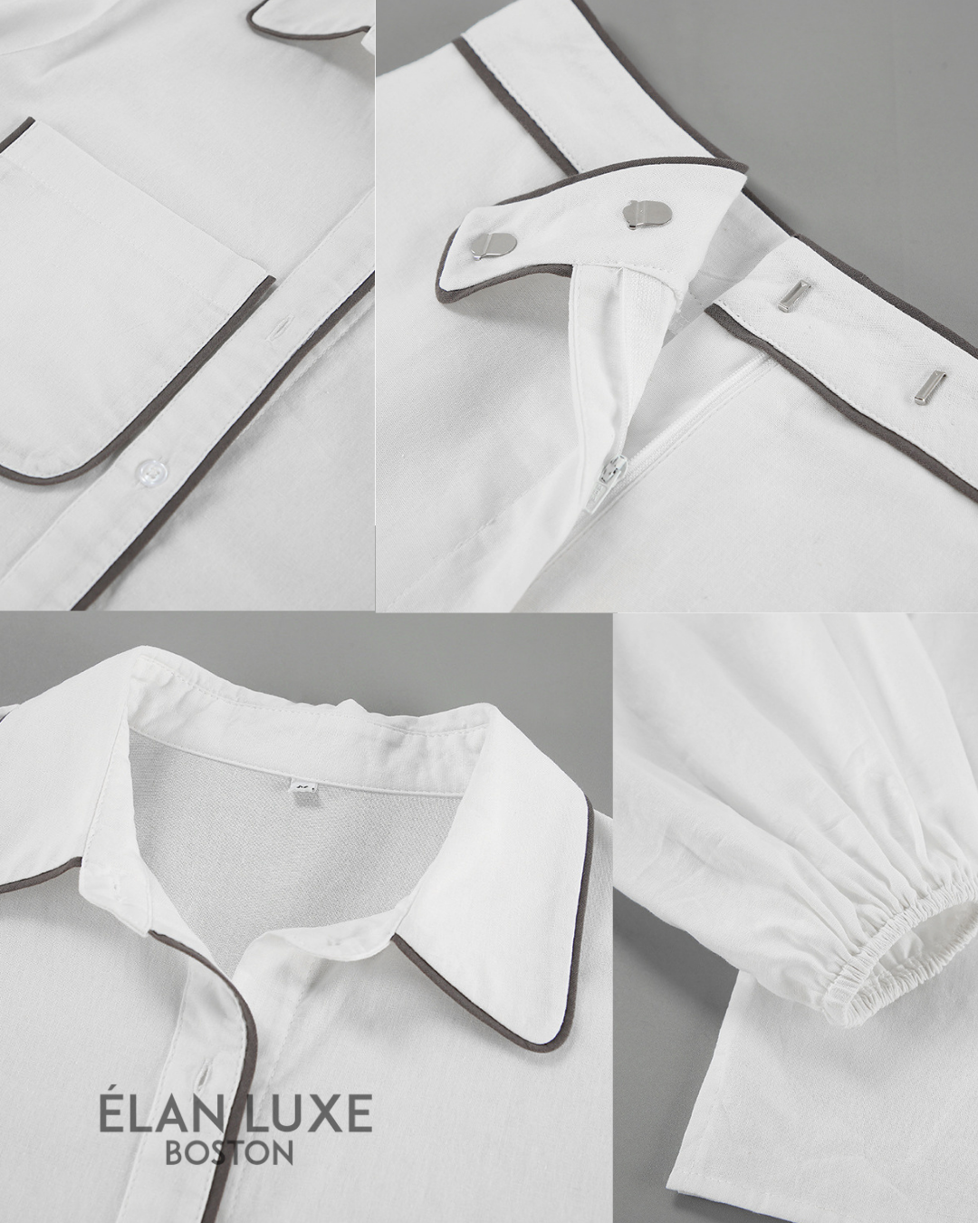 Monaco Contrast Cotton-Linen Set