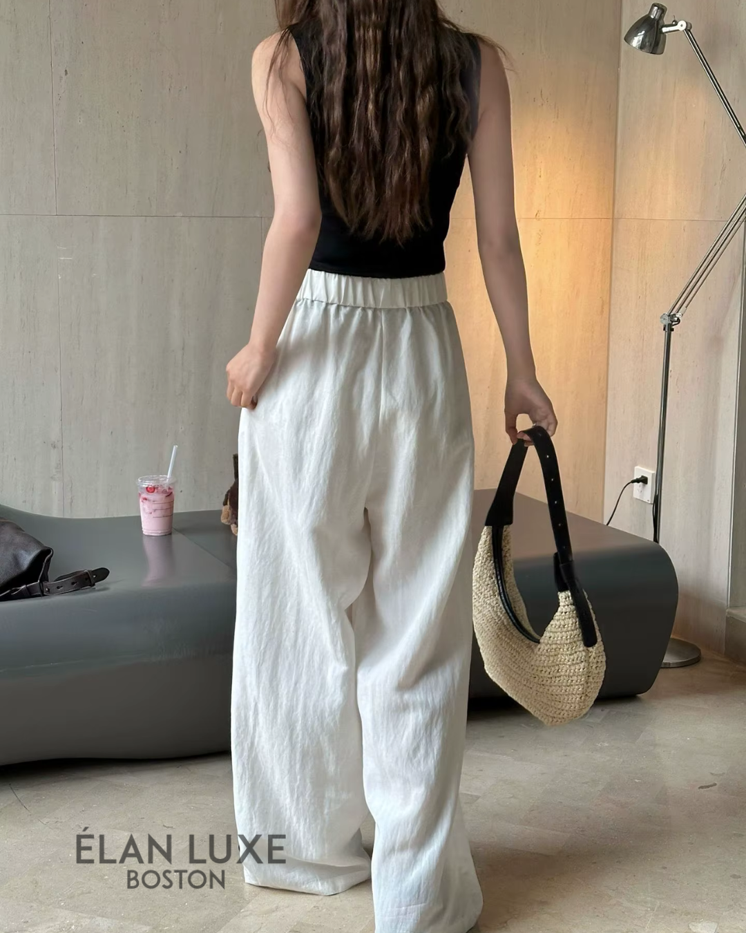 Livia Asymmetric Button Linen-Blend Trousers