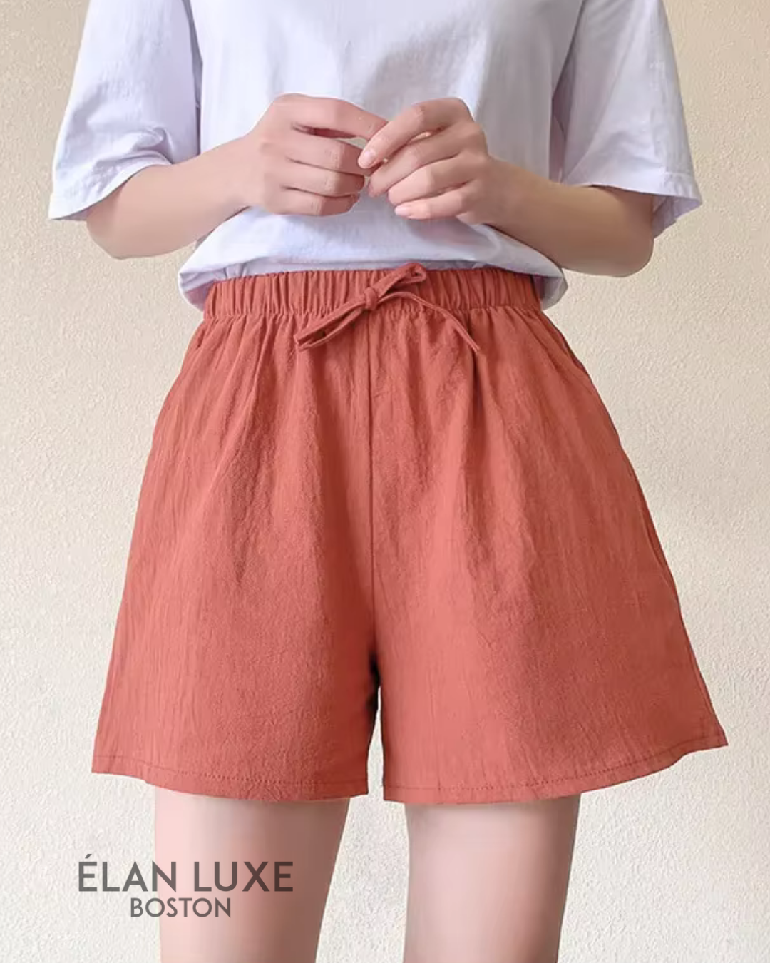 Coastline Cotton-Linen Easy Shorts