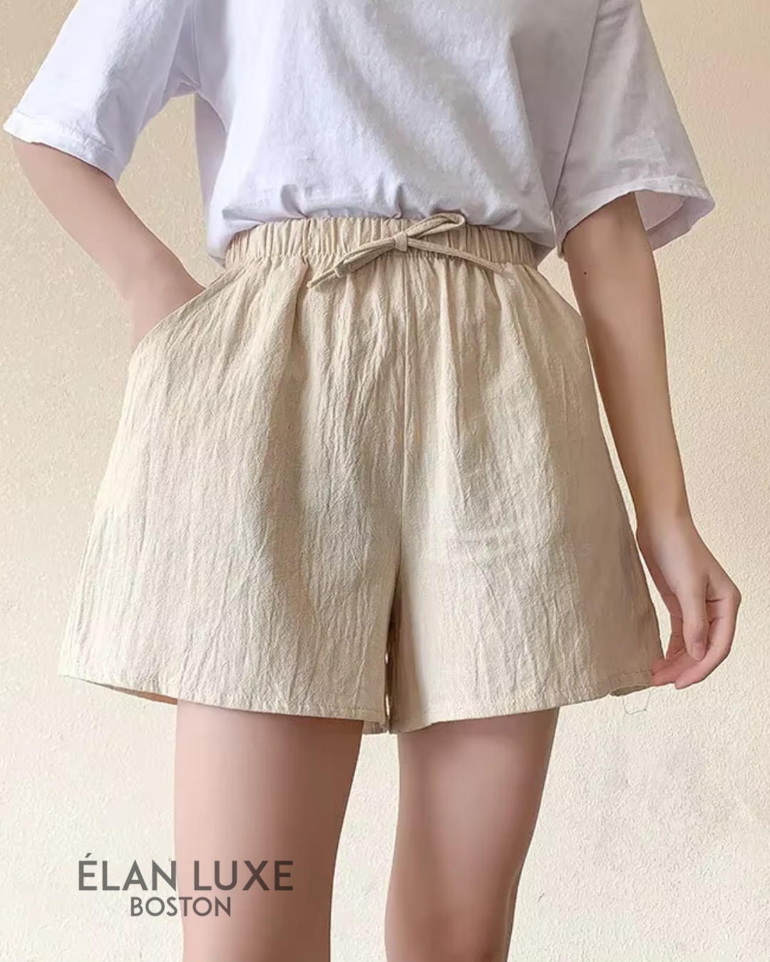 Coastline Cotton-Linen Easy Shorts
