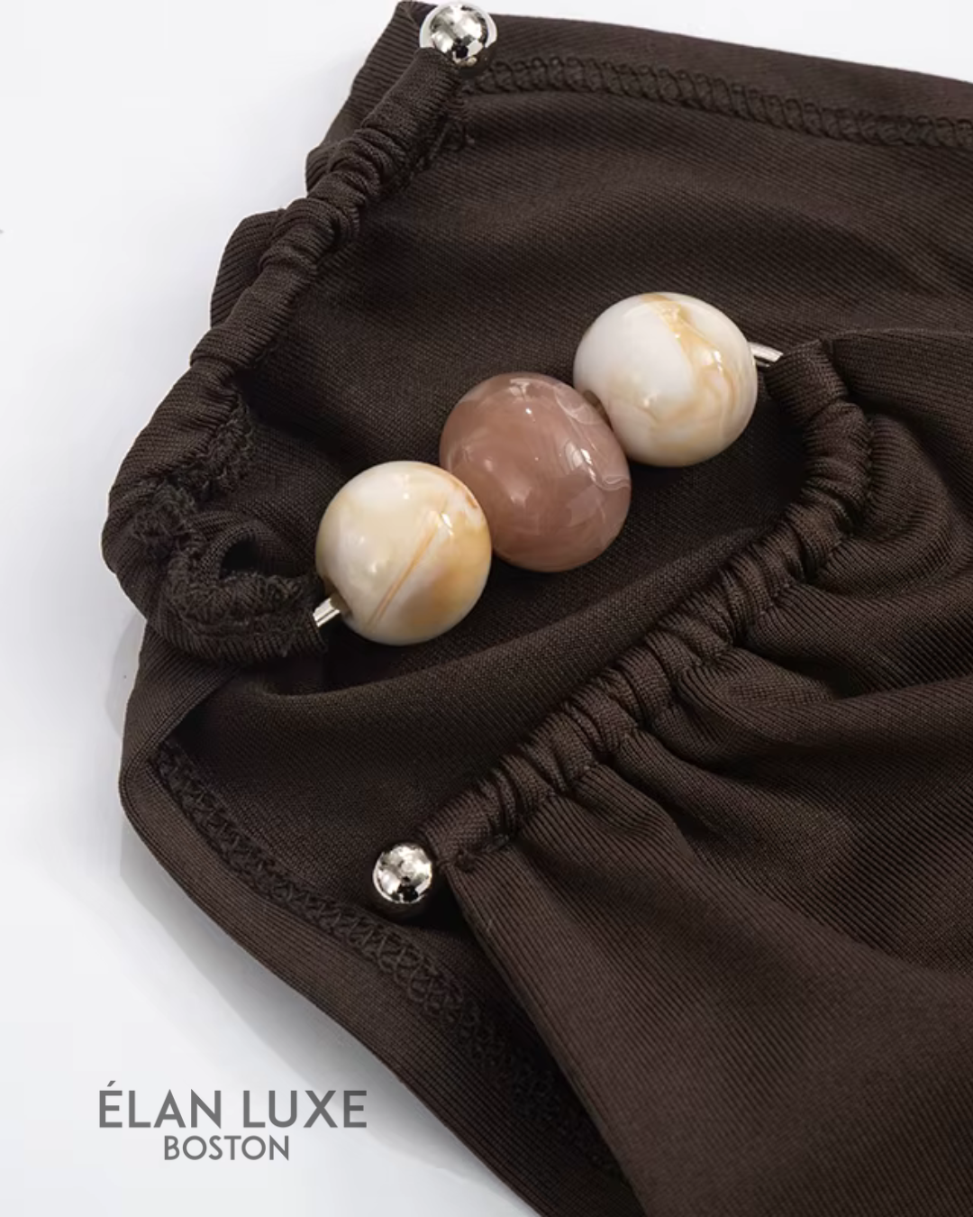 Lyra One-Shoulder Beaded Top