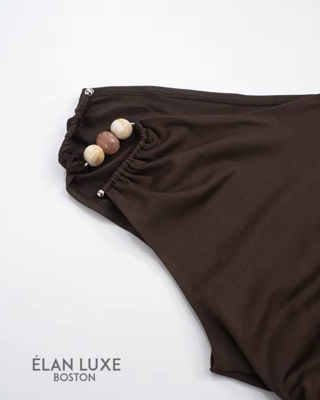 Lyra One-Shoulder Beaded Top