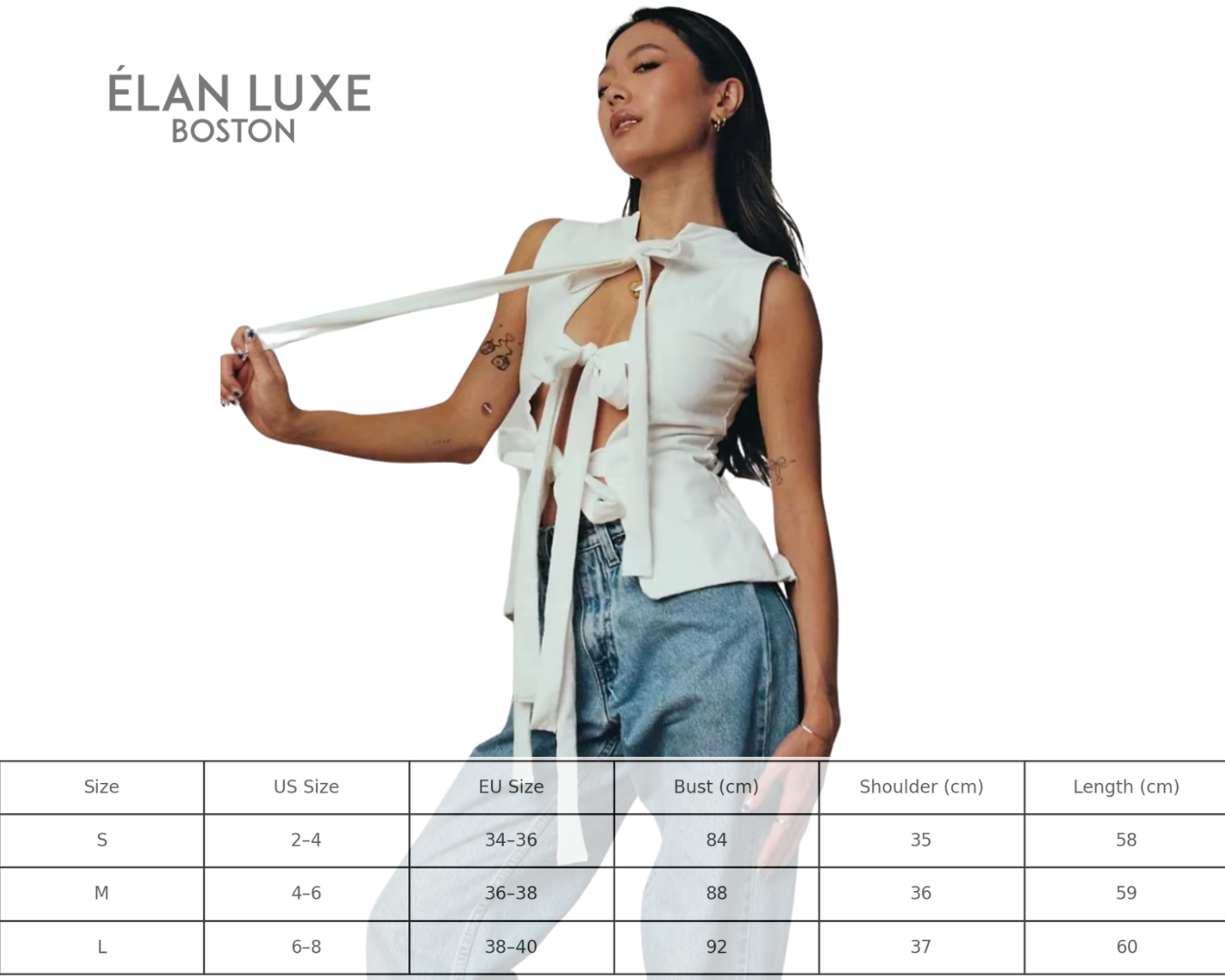 Elia Lace-Up Sleeveless Top