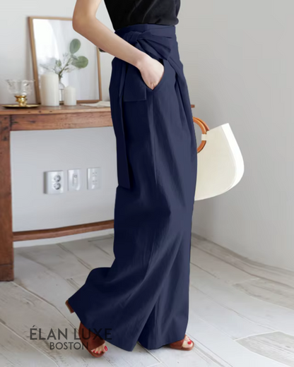 VGH Bow-Tied Ruffle Waist Trousers