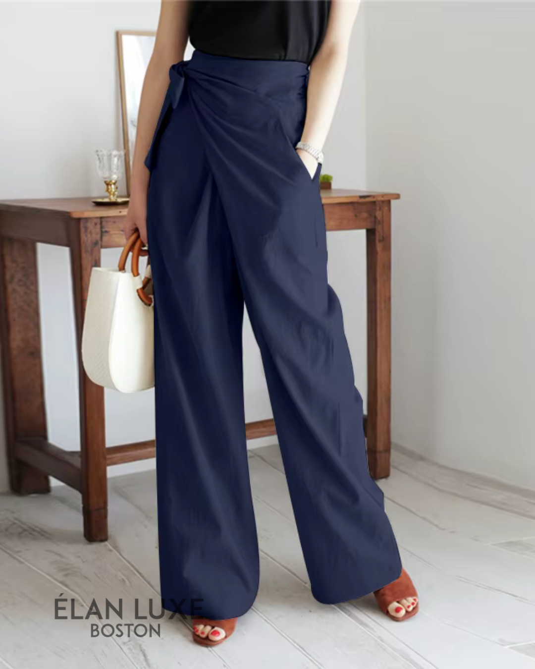 VGH Bow-Tied Ruffle Waist Trousers