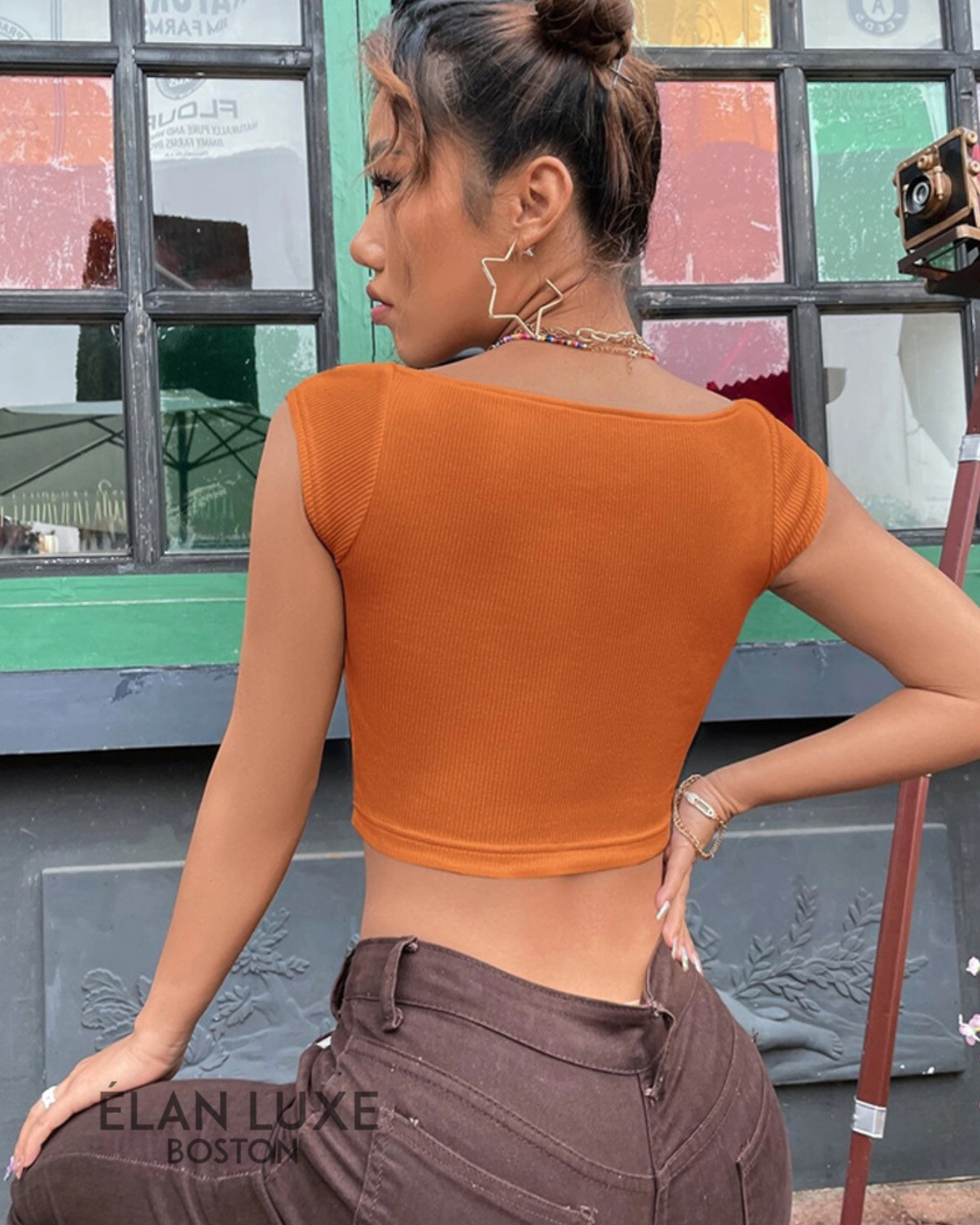 Aria Ribbed Sweetheart Crop Top