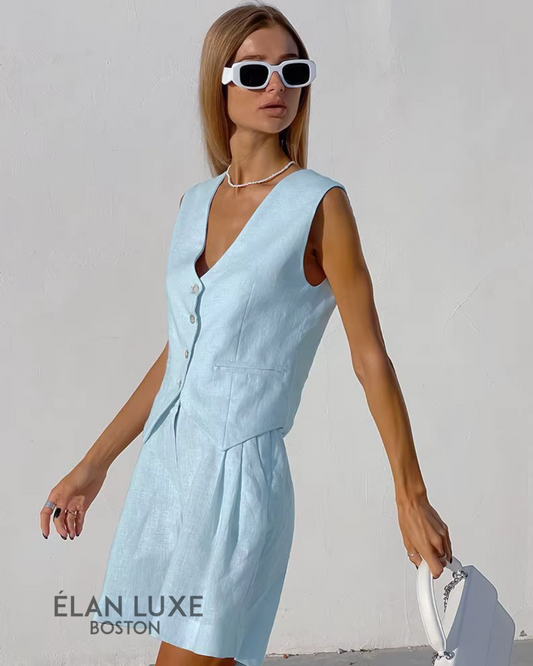 Riviera Linen Two-Piece Set