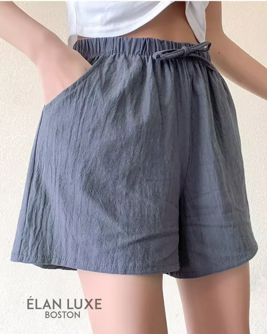 Coastline Cotton-Linen Easy Shorts