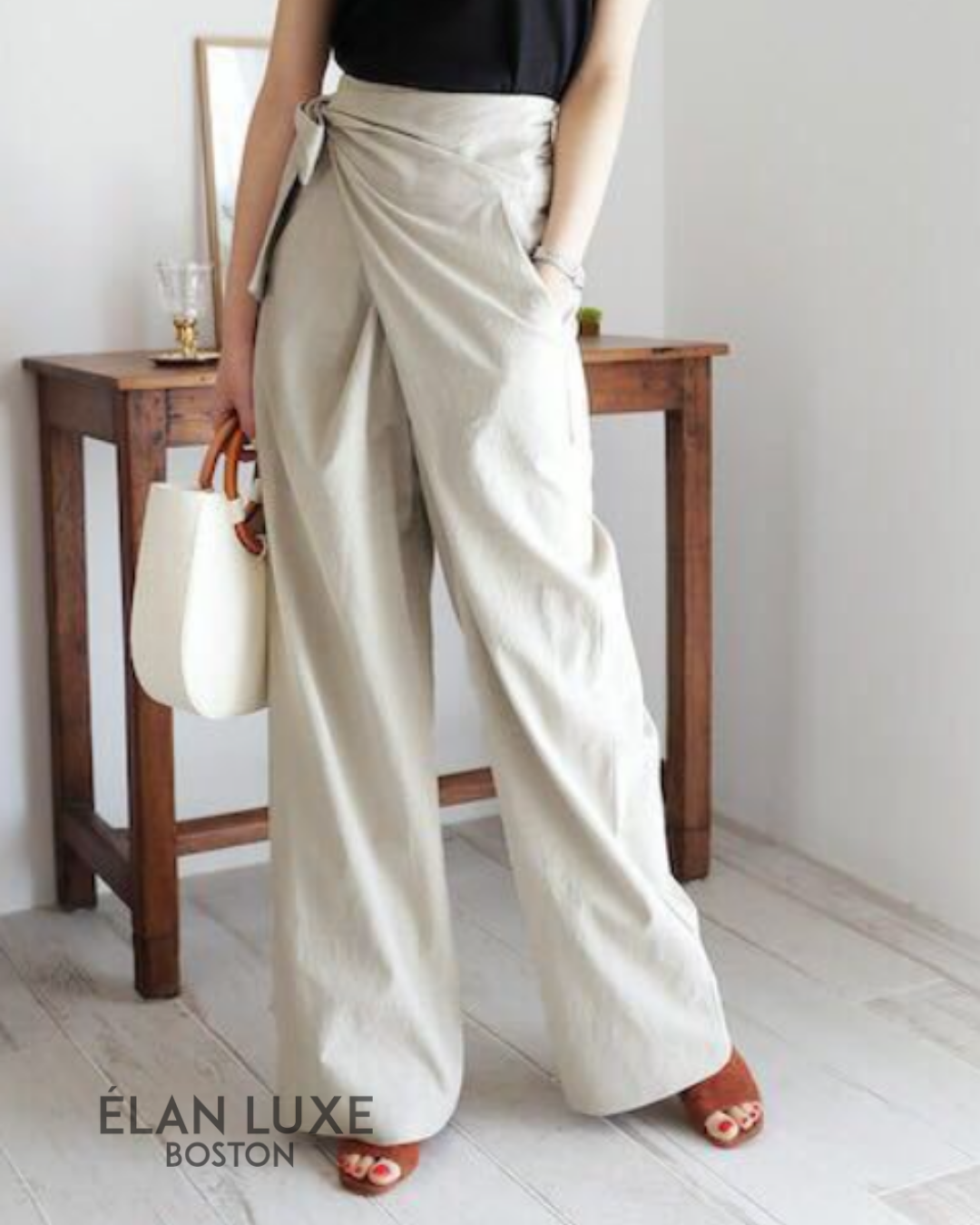 VGH Bow-Tied Ruffle Waist Trousers