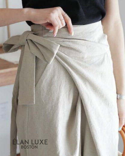 VGH Bow-Tied Ruffle Waist Trousers