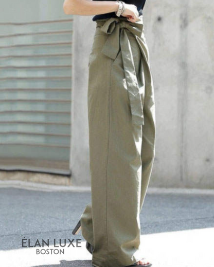 VGH Bow-Tied Ruffle Waist Trousers