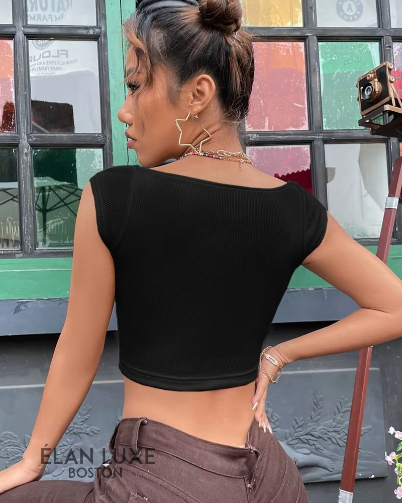 Aria Ribbed Sweetheart Crop Top